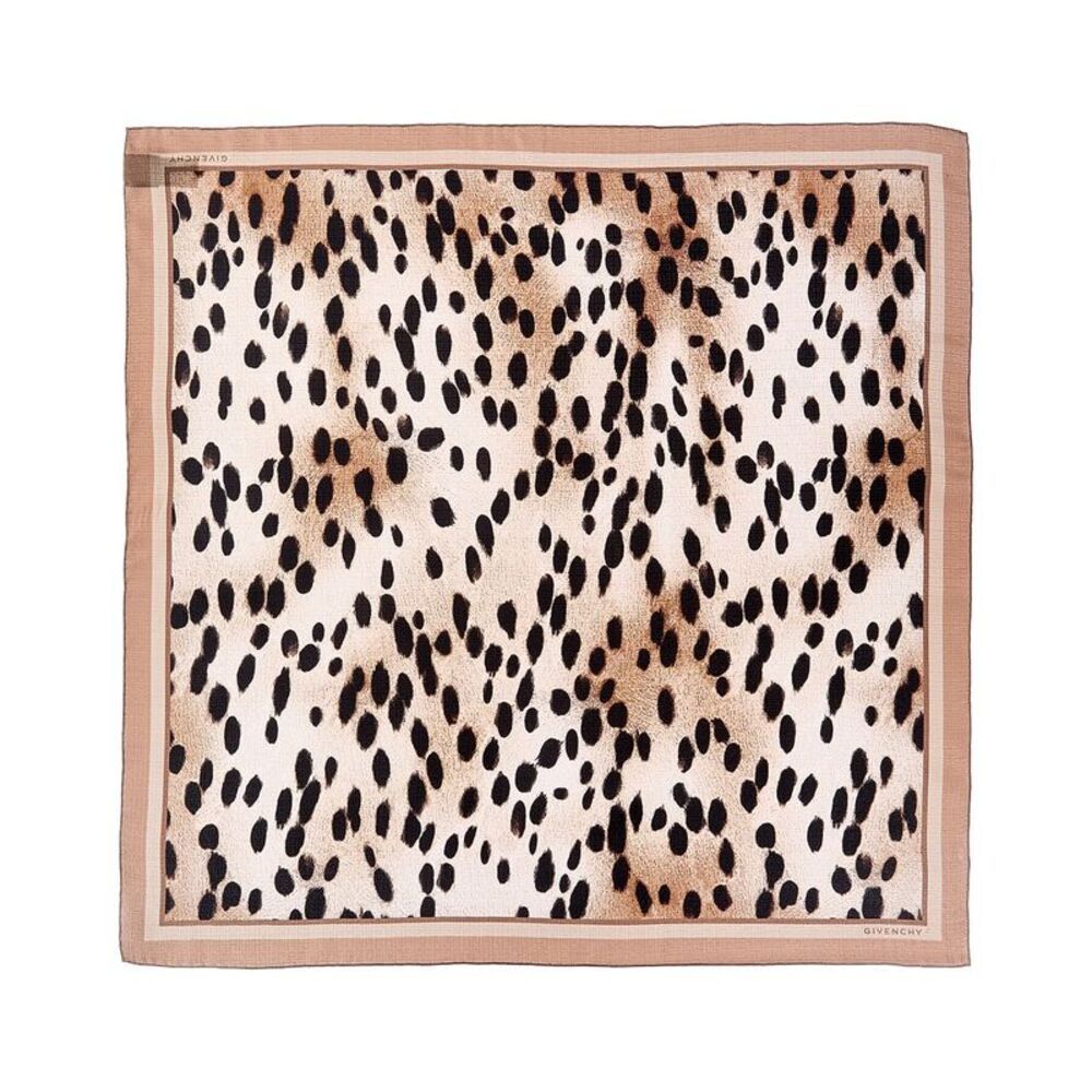 Givenchy Square Small Silk Scarf, Beige